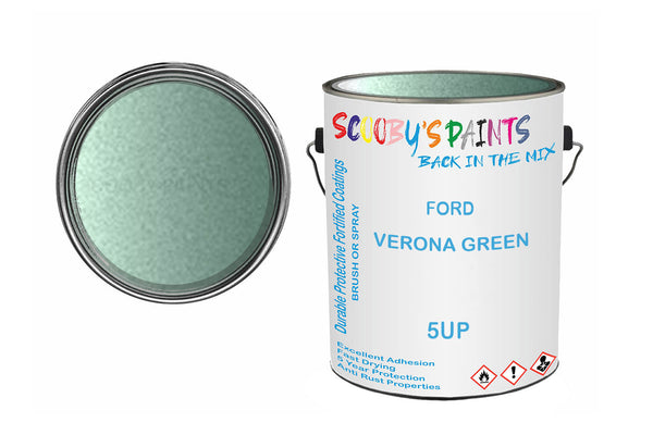 Mixed Paint For Ford Escort Mark Iv, Verona Green, Code: 5Up, Green