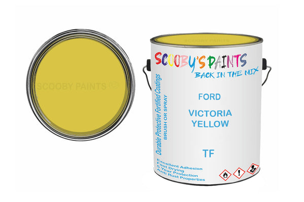 Mixed Paint For Ford Fiesta, Victoria Yellow, Code: Tf, Yellow