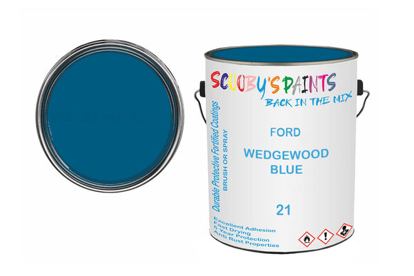 Mixed Paint For Ford Transit Mark Iv, Wedgewood Blue, Code: 21, Blue
