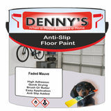 Denny's Floor Paint For Grip Coating Colour- Faded Mauve - Anti-Slip Hardwearing Safe