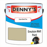 Denny's Emulsion Paint For Walls Colour- Cane Sand Tan - Matte Wipe-Clean Durable Coverage