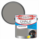 Denny's Chalk Paint For Furniture Colour- Feather Stone Fog Grey - Matte Scuffproof Refresh