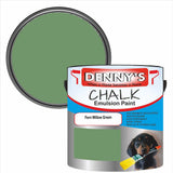 Denny's Chalk Paint For Walls Colour- Fern Willow Green - Matte Wipe-Clean Coverage