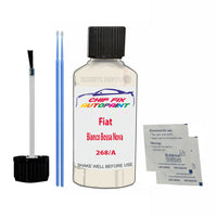 Fiat Bianco Bossa Nova Touch Up Paint Code 268/A Scratch Repair Kit