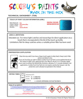 Instructions for use Fiat Electronica Blue Car Paint