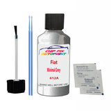 Fiat Minimal Grey Touch Up Paint Code 612A Scratch Repair Kit