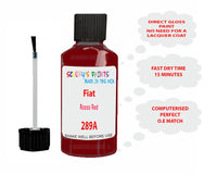 Fiat Rosso Red Paint Code 289A