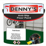 Denny's Floor Paint For Grip Coating Colour- Field Green - Anti-Slip Hardwearing Safe