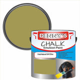 Denny's Chalk Paint For Furniture Colour- Field Natural Drift Olive - Matte Scuffproof Refresh