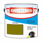 Denny's Plastic Paint For Windows Colour- Field Olive - Weatherproof Fade-Safe Upvc