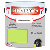 Denny's Floor Paint For Commercial Areas Colour- Field Pioneer Green - High-Traffic Anti-Slip Hardwearing