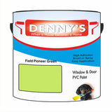Denny's Plastic Paint For Windows Colour- Field Pioneer Green - Weatherproof Fade-Safe Upvc