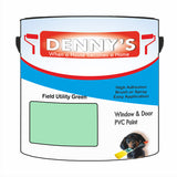Denny's Plastic Paint For Pipes Colour- Field Utility Green - Chemical-Safe Impactproof Durable