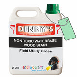 Denny's Stain Paint For Sheds Colour- Field Utility Green - Weatherproof Uv-Safe Nourish