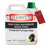 Denny's Stain Paint For Sheds Colour- Firebrick Furnace Red - Weatherproof Uv-Safe Nourish