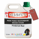 Denny's Stain Paint For Fences Colour- Firebrick Red - Weatherproof Uv-Safe Protect