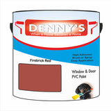 Denny's Plastic Paint For Windows Colour- Firebrick Red - Weatherproof Fade-Safe Upvc