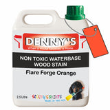 Denny's Stain Paint For Sheds Colour- Flare Forge Orange - Weatherproof Uv-Safe Nourish