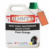 Denny's Stain Paint For Sheds Colour- Flare Orange - Weatherproof Uv-Safe Nourish