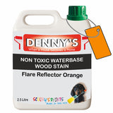 Denny's Stain Paint For Fences Colour- Flare Reflector Orange - Weatherproof Uv-Safe Protect