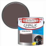 Denny's Chalk Paint For Walls Colour- Flint Moon Stone Grey - Matte Wipe-Clean Coverage