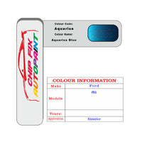 Paint Code Loacation Ford Aquarius Blue