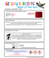 Instructions for use Ford Fantastic Red Car Paint