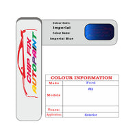 Paint Code Loacation Ford Imperial Blue