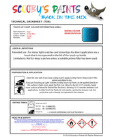 Instructions for use Ford Ocean Blue Car Paint