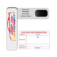 Paint Code Loacation Ford Panther Black