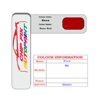 Paint Code Loacation Ford Race Red