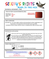 Instructions for use Ford Tango Red Car Paint