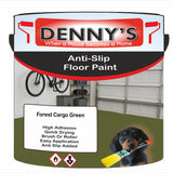 Denny's Floor Paint For Grip Coating Colour- Forest Cargo Green - Anti-Slip Hardwearing Safe
