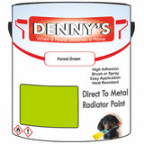Denny's High Temp Paint For Boilers Colour- Forest Green - Heatproof Anti-Rust Longlife