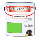 Denny's Tile Paint For Bathroom Tile Colour- Forest Machine Green - Moistureproof Easy-Clean Makeover