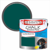 Denny's Chalk Paint For Walls Colour- Forest Moss Meadow Green - Matte Wipe-Clean Coverage