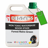 Denny's Stain Paint For Fences Colour- Forest Retro Green - Weatherproof Uv-Safe Protect