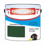 Denny's Plastic Paint For Windows Colour- Forest Spruce Green - Weatherproof Fade-Safe Upvc