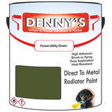 Denny's High Temp Paint For Boilers Colour- Forest Utility Green - Heatproof Anti-Rust Longlife