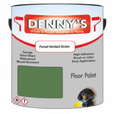 Denny's Floor Paint For Commercial Areas Colour- Forest Verdant Green - High-Traffic Anti-Slip Hardwearing