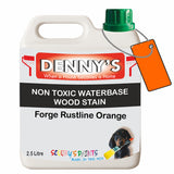 Denny's Stain Paint For Fences Colour- Forge Rustline Orange - Weatherproof Uv-Safe Protect