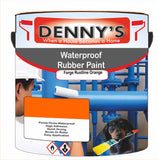 Denny's Waterpoof Paint For Pools Colour- Forge Rustline Orange - Water-Seal Chlorine-Tough Anti-Slip