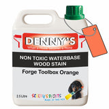 Denny's Stain Paint For Fences Colour- Forge Toolbox Orange - Weatherproof Uv-Safe Protect
