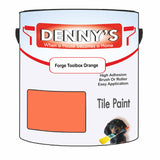 Denny's Tile Paint For Commercial Areas Colour- Forge Toolbox Orange - High-Traffic Durable Easy-Clean