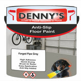 Denny's Floor Paint For Grip Coating Colour- Forged Pipe Grey - Anti-Slip Hardwearing Safe