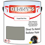 Denny's High Temp Paint For Grilles Colour- Forged Pipe Grey - Heatproof Rustguard Durable