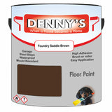 Denny's Floor Paint For Commercial Areas Colour- Foundry Saddle Brown - High-Traffic Anti-Slip Hardwearing
