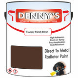 Denny's High Temp Paint For Grilles Colour- Foundry Trench Brown - Heatproof Rustguard Durable
