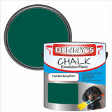 Denny's Chalk Paint For Walls Colour- Fresh Dew Spring Green - Matte Wipe-Clean Coverage