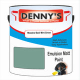 Denny's Emulsion Paint For Walls Colour- Meadow Basil Mint Green - Matte Wipe-Clean Durable Coverage